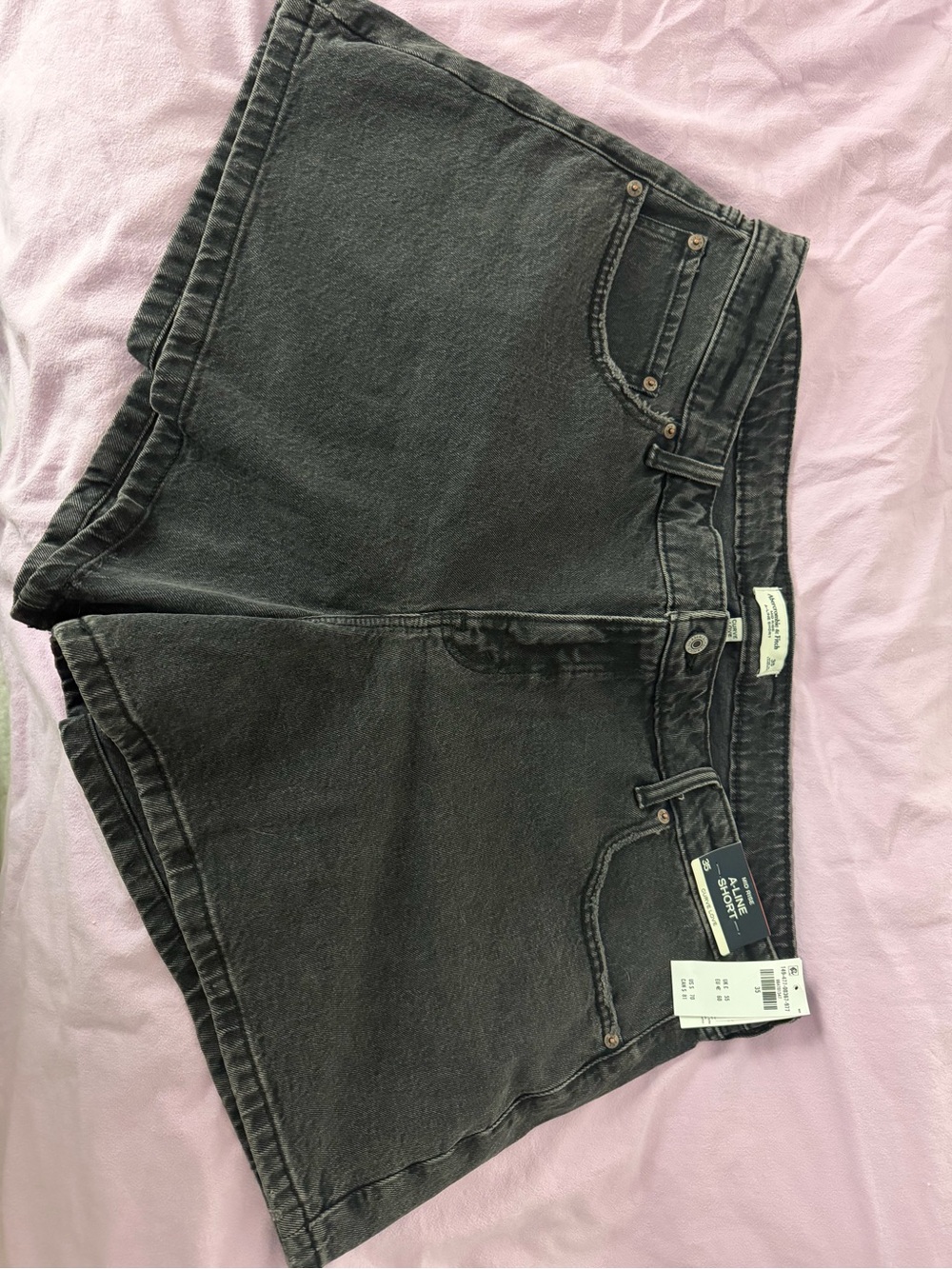 NWT -Curve Love Mid Rise A-Line Short- Washed Black